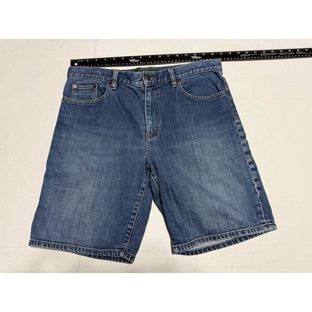 Vtg Y2K LRL Lauren Jeans Co Ralph Lauren Denim Shorts Womens 12 Blue - Picture 4 of 8